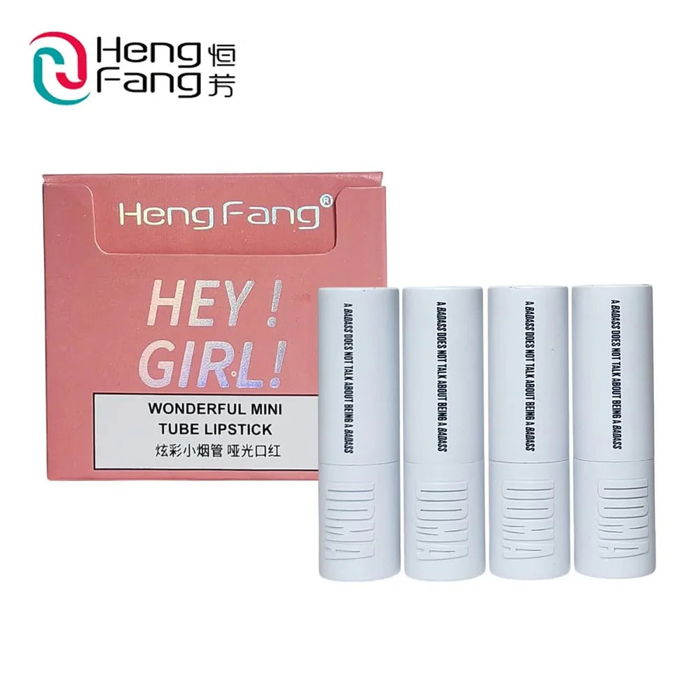 Hengfang Hey Girl Wonderful Mini Tube Matte Finish Lipstick 4 Pcs Set