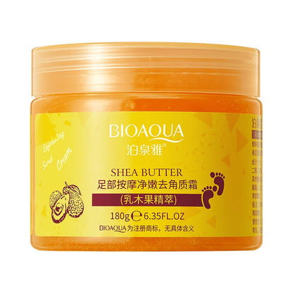 Bioaqua Shea Butter Foot Massage Scrub Exfoliating Cream 180g