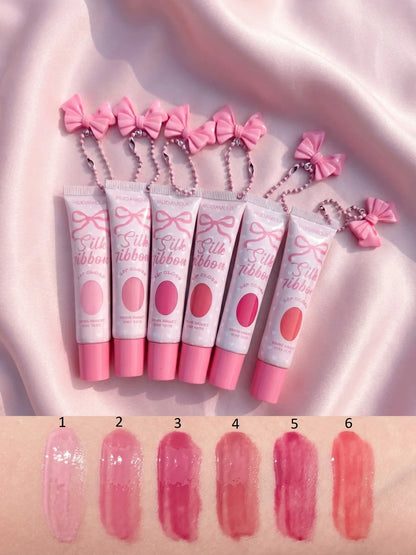 Hudamoji Silk Ribbon Jelly Lip Gloss 6Pcs Set