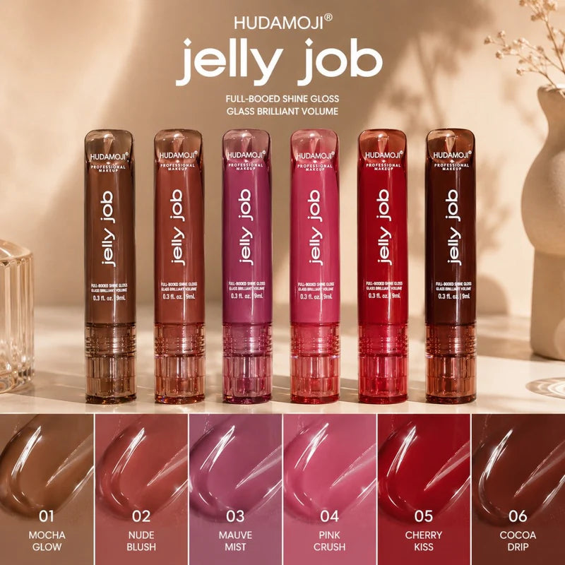 Hudamoji Jelly Job Lip Gloss 6Pcs Set