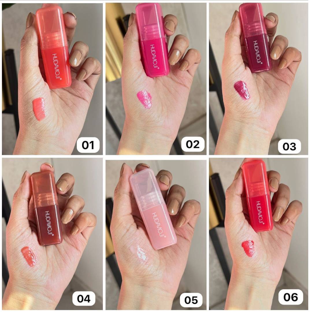 Hudamoji Shiny Lip Plumping Gloss 6Pcs Set