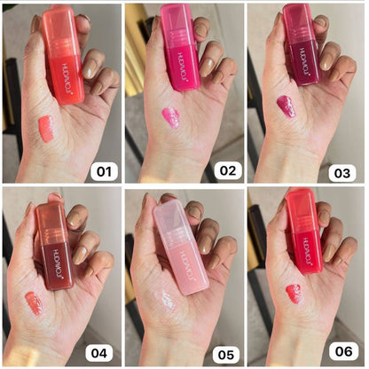 Hudamoji Shiny Lip Plumping Gloss 6Pcs Set