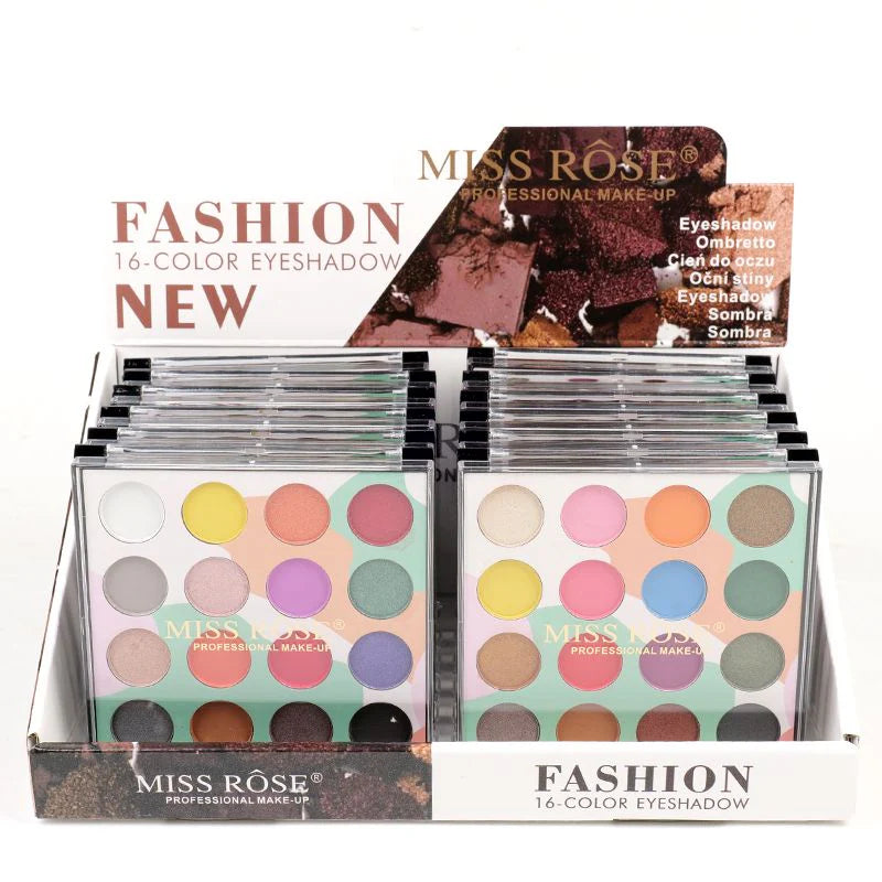 Miss Rose 16 Color Matte & Shimmer Eyeshadow Palette Kit