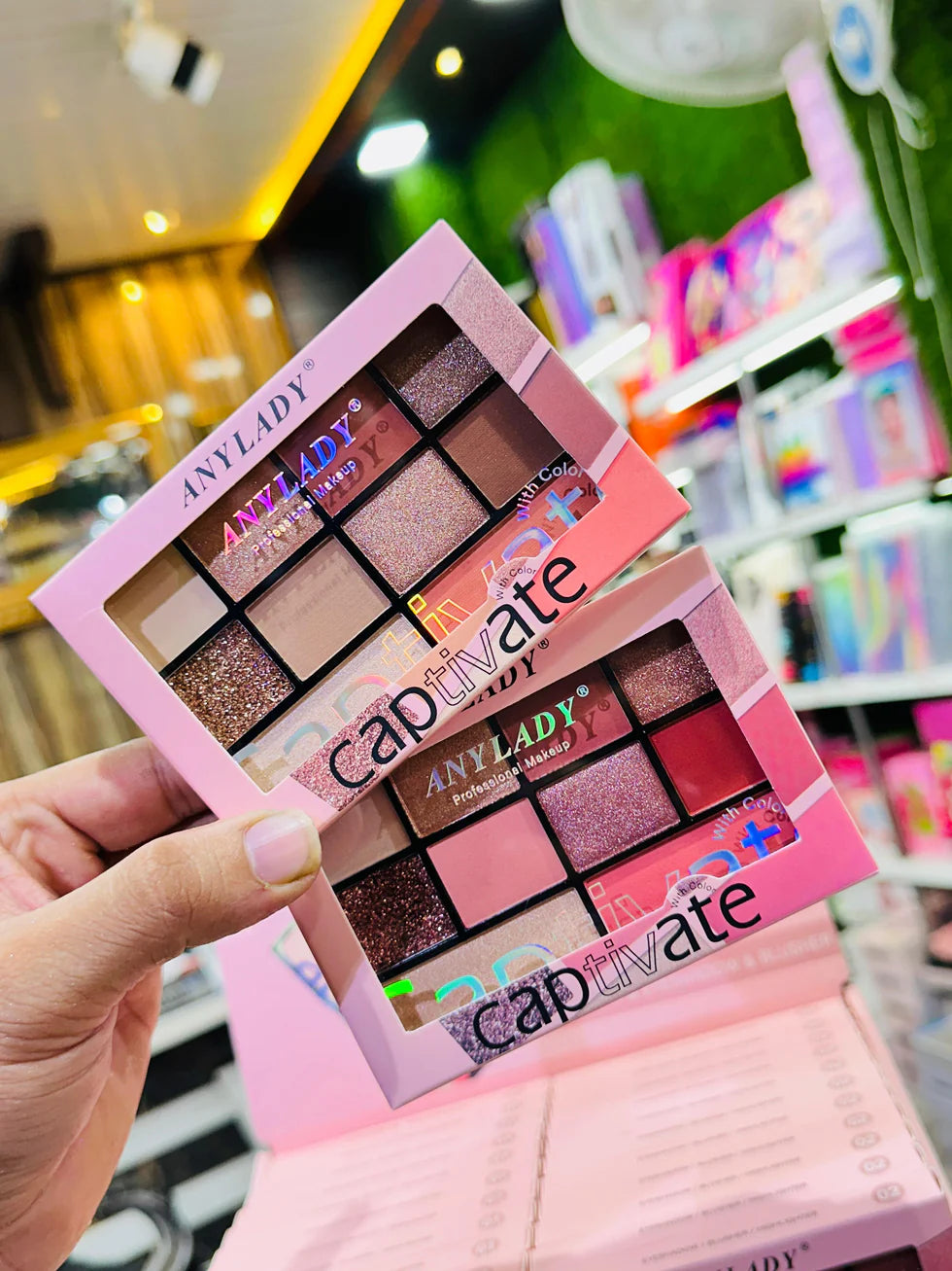 AnyLady Professional Captivate 10 Color Glitter Eyeshadow Palette Makeup