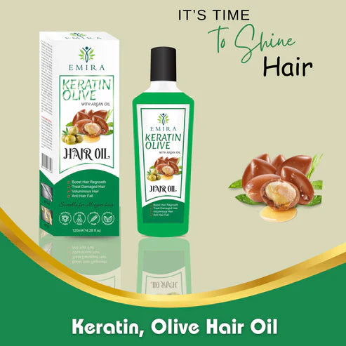 Emira Keratin Olive With Argan Hair Oil