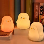 Cute Penguin LED Night Light Bedroom Lamp USB Charging