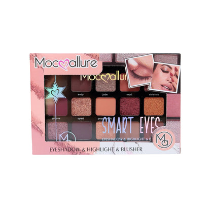 Mocallure Smart Eyes 3in1 Eyeshadow Highlighter Blush Palette