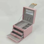 Multipurpose Jewelry Box With 2 Drawer High Quality With Mirror