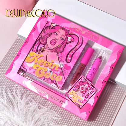 Kevin & Coco 18-Color Pink Cat Lady Makeup Kit