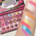 Kevin & Coco 28-Color Black & Pink Eyeshadow Palette