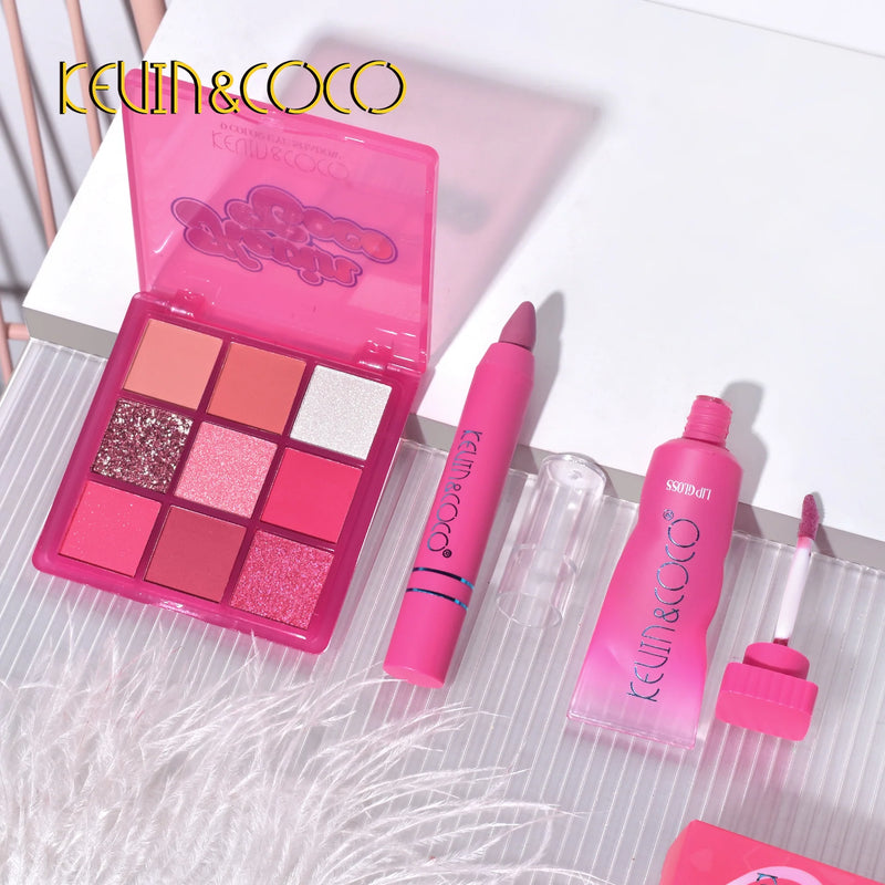 9-Color Pink Icecube Makeup Kit