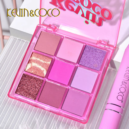 9-Color Lite Pink Makeup Kit