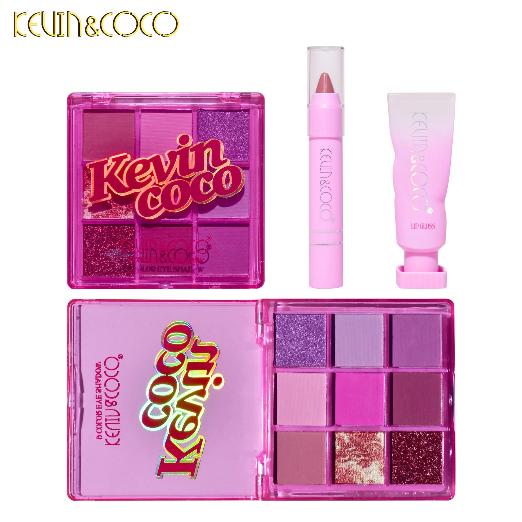 9-Color Lite Pink Makeup Kit