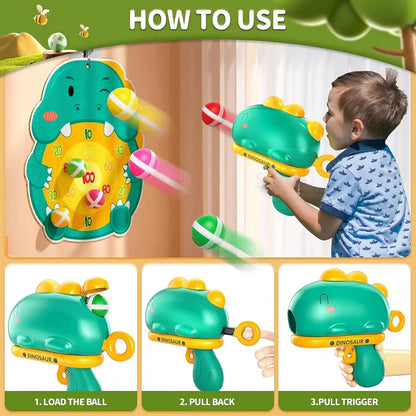 Dinosaur Shooting Ball Gun Toy Game for Kids