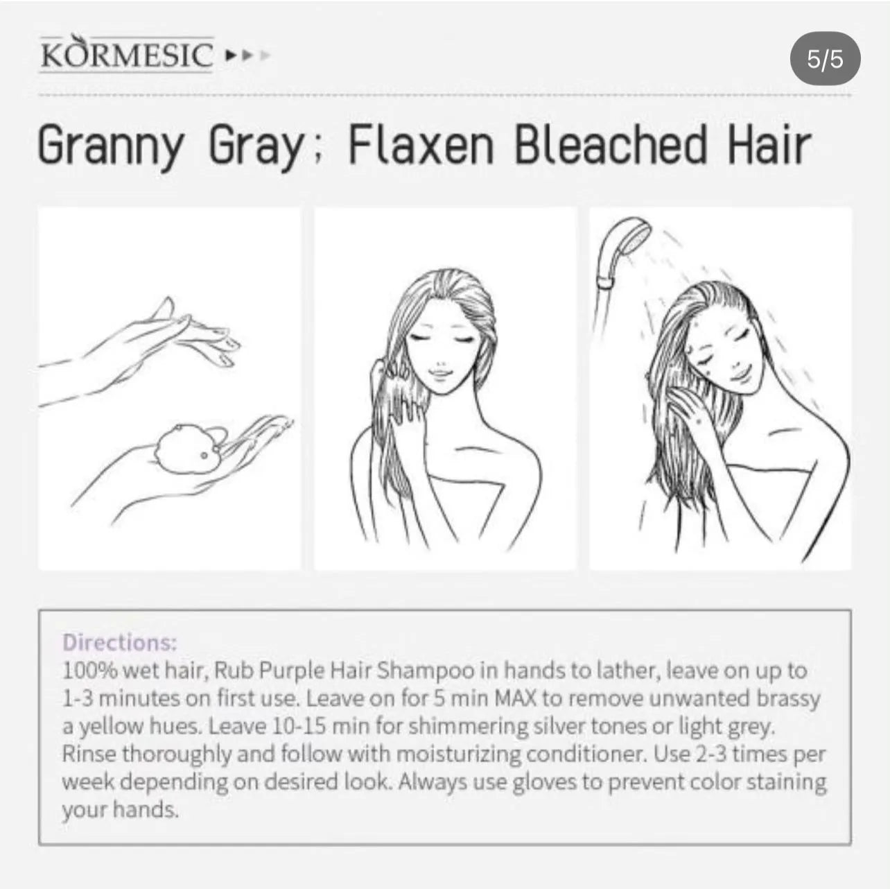 KORMESIC Anti Frizz Conditioning Anti Latching Repair Damage Vegan Color Lock Shampoo 300ml