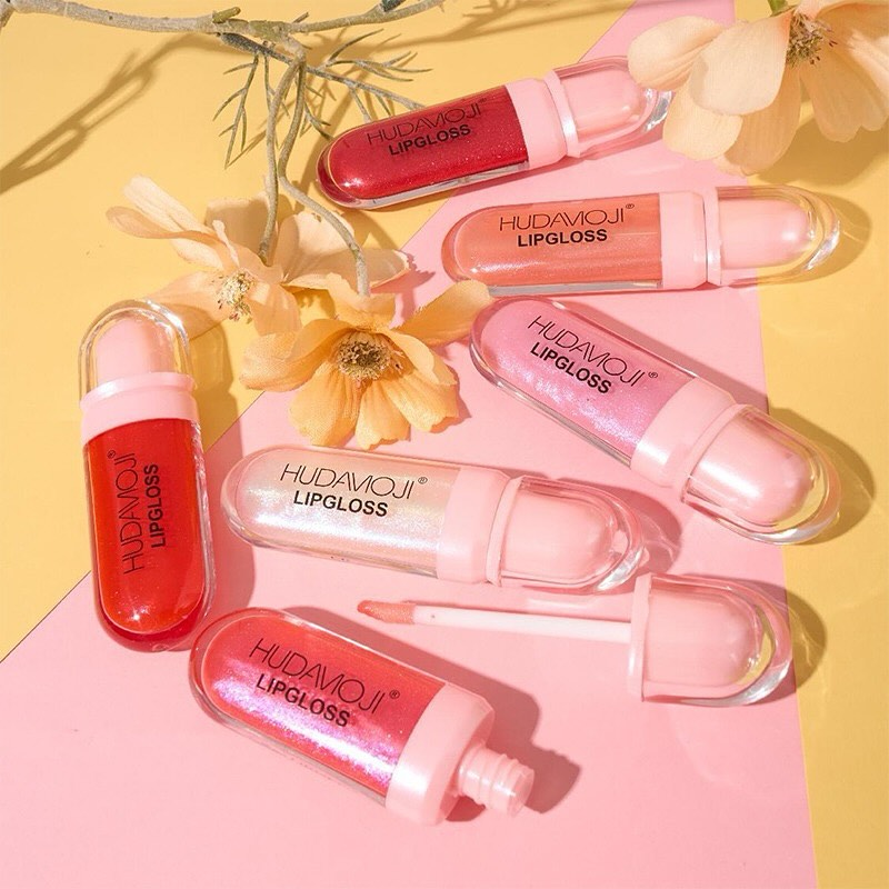 Hudamoji  Lip Gloss Set Long Lasting Gloss Shine 6 Pcs
