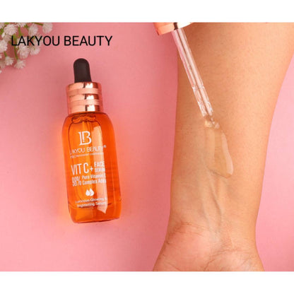 Lakyou Beauty Vitamin C Face Serum 98% Pure Vitamin C Complex Ads for Luminous Glow Brightening Firming & Repairing 50ml