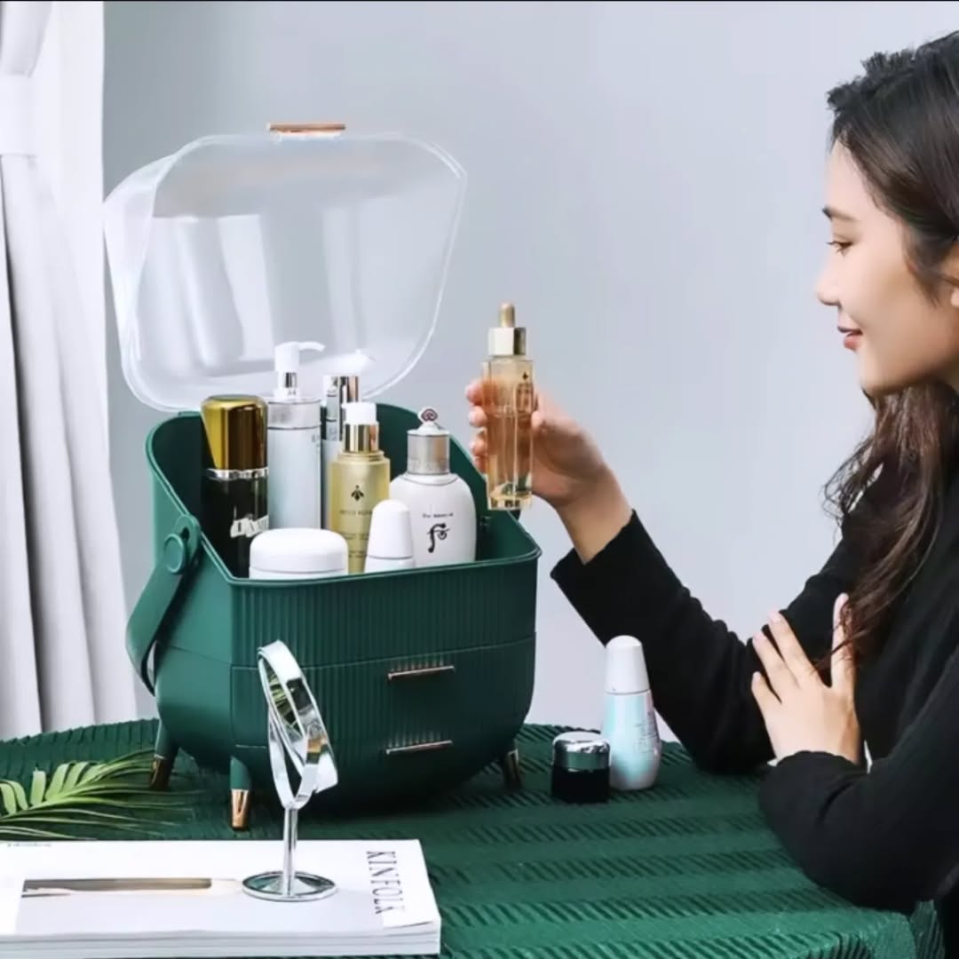 Multipurpose Extra Large Capacity Luxury Cosmetic Organizer With 2 Drawer