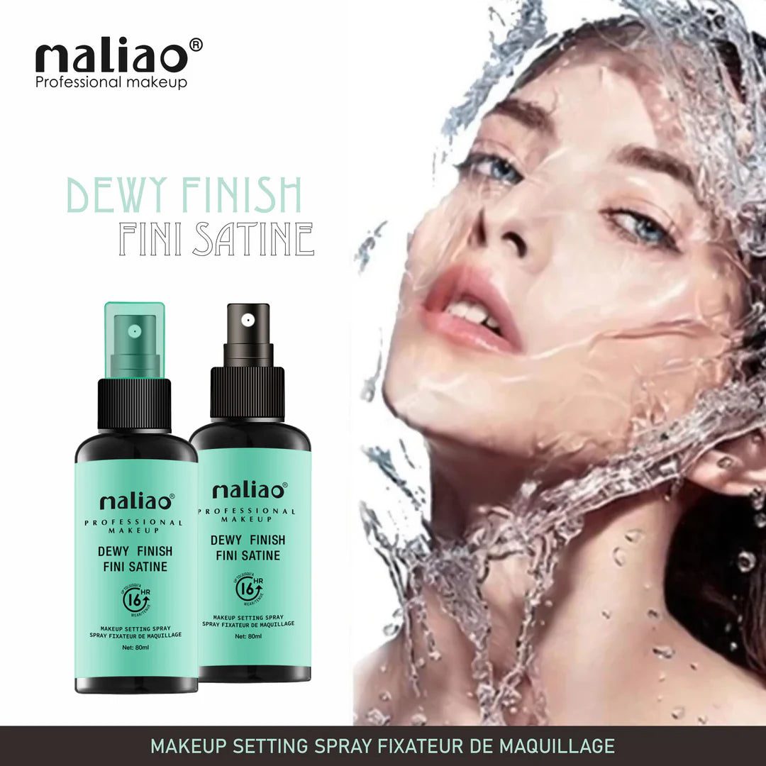 Maliao Dewy Finish Fini Satine Makeup Setting Spray - Seal Your Glamour with a Radiant Dewy Glow
