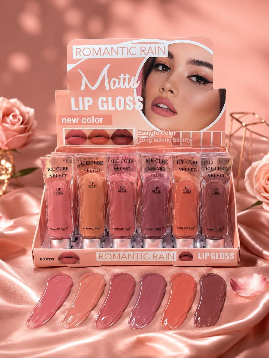Romantic Rain Matte Lip Gloss Trendy Shades Collection 6 Pcs Set