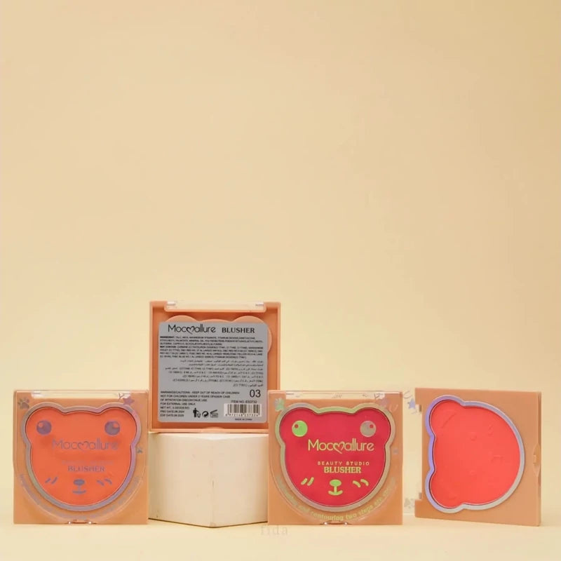 Mocallure Cute Teddy Bear Blush Pack of 3