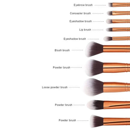 Marble Design Makeup Brush Set Pack Of 10Pcs