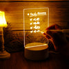 LED Night Light Note Board With Pen