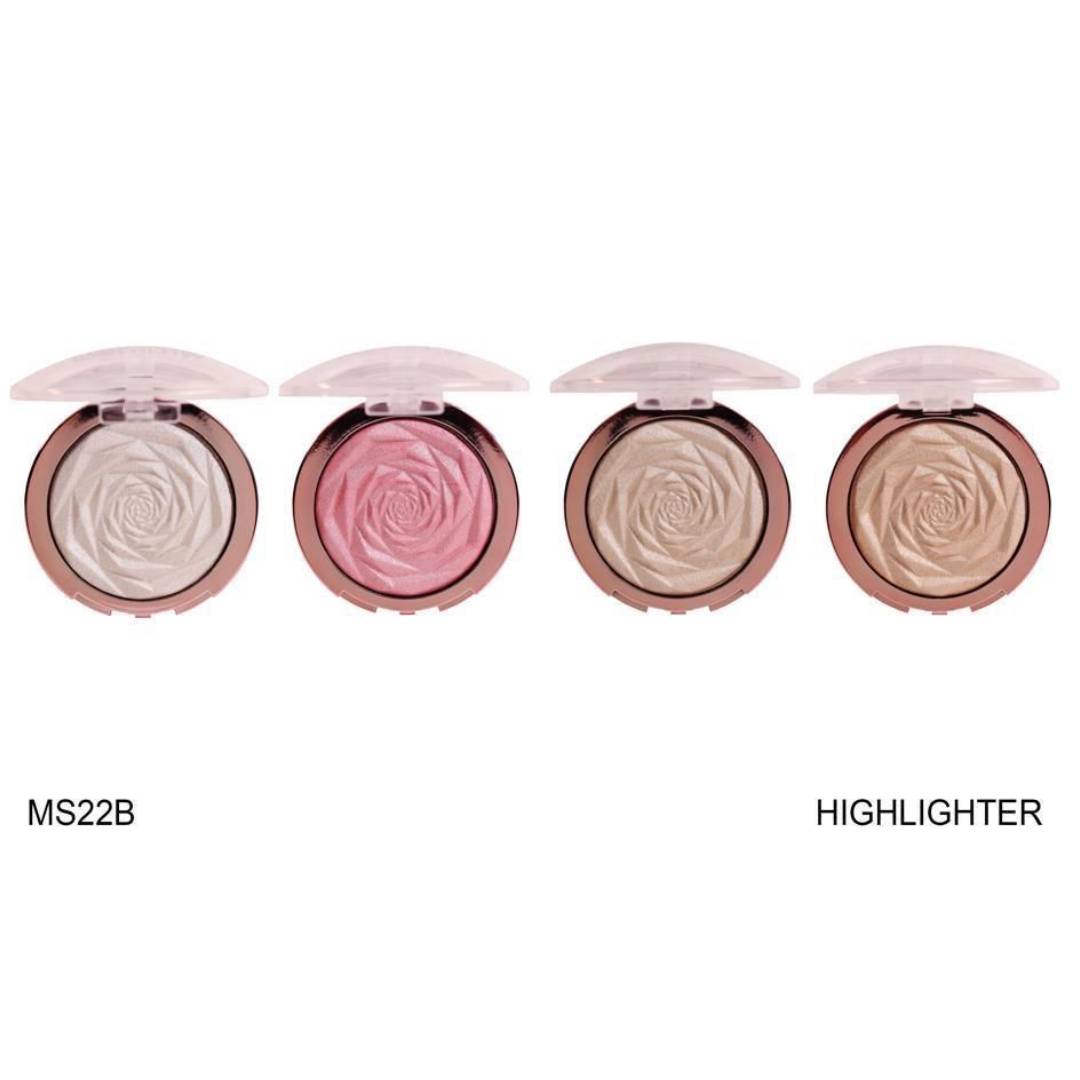 Mielena Italy Fashion Color Makeup Highlighter Glow 4Pcs Set MS22B