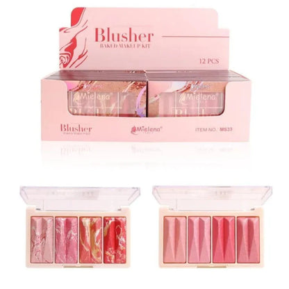 Mielena Italy 3D Shining Baked 4in1 Blusher Kit