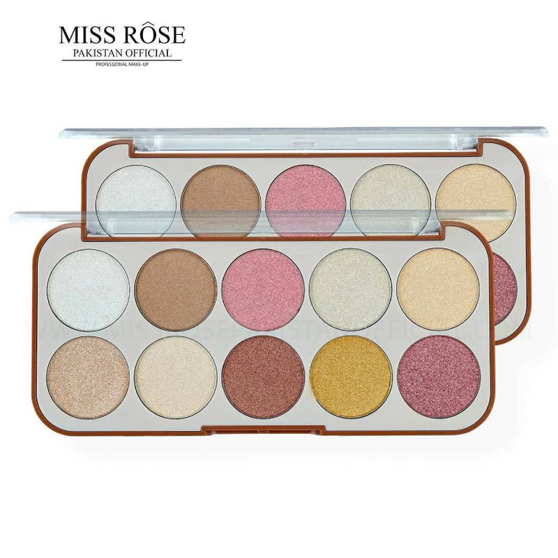 Miss Rose 10 Color Highlighter Palette