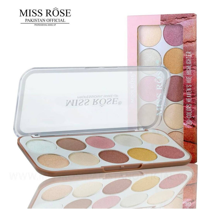 Miss Rose 10 Color Highlighter Palette