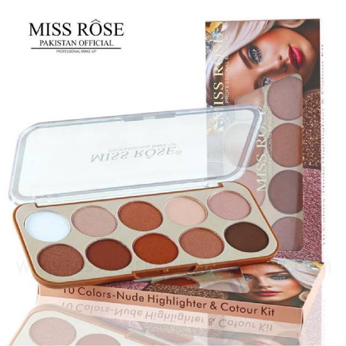 Miss Rose 10 Color Nude Highlighter And Contour Palette