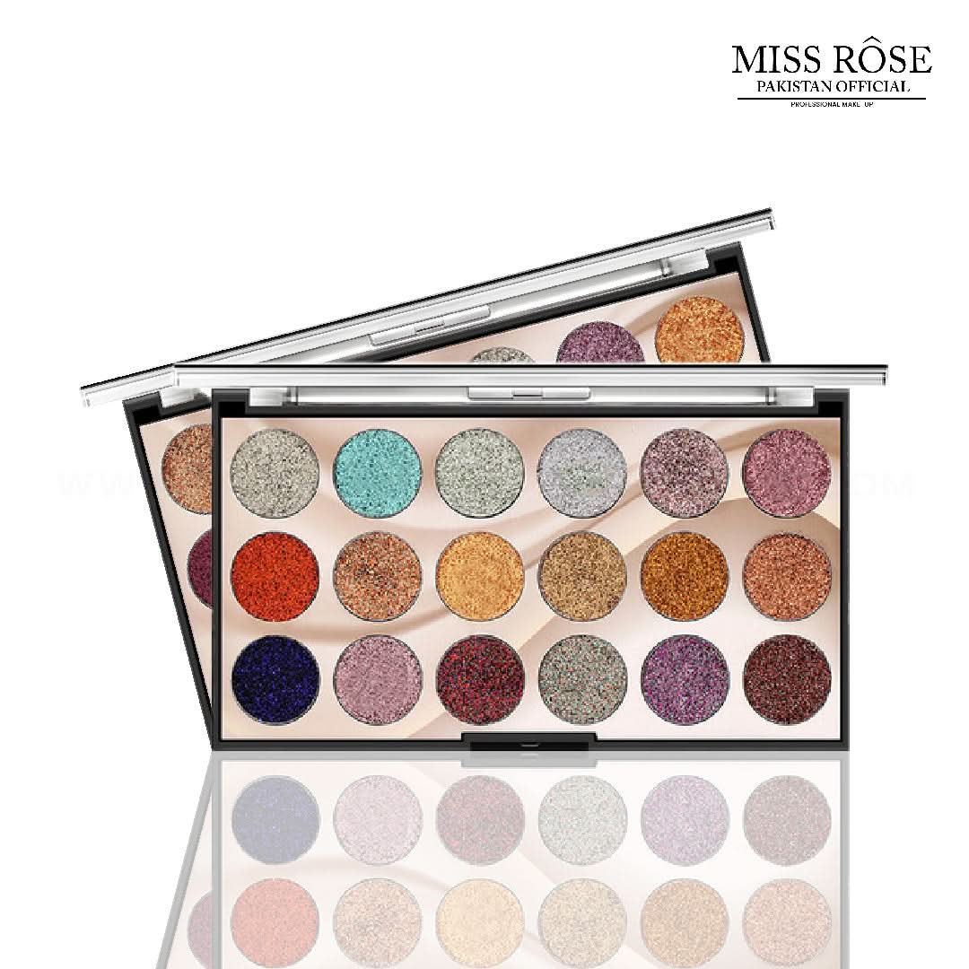 Miss Rose 18-Color Sequin Glitter Eyeshadow Palette