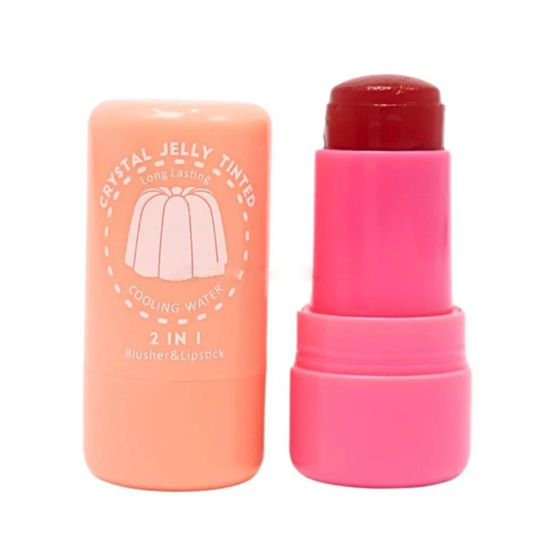Miss Rose Cooling Water Jelly Tint 2in1 Blusher And Lipstick 4Pcs Set
