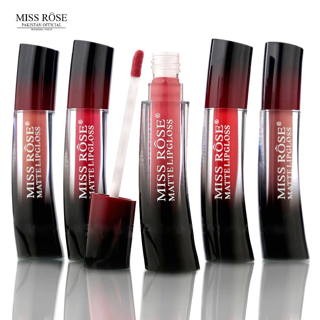 Miss Rose Matte Curve Lip Gloss 6Pcs Set