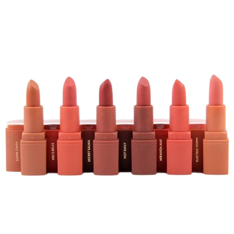 Miss Rose Semi Matte Lipstick 6pcs Set