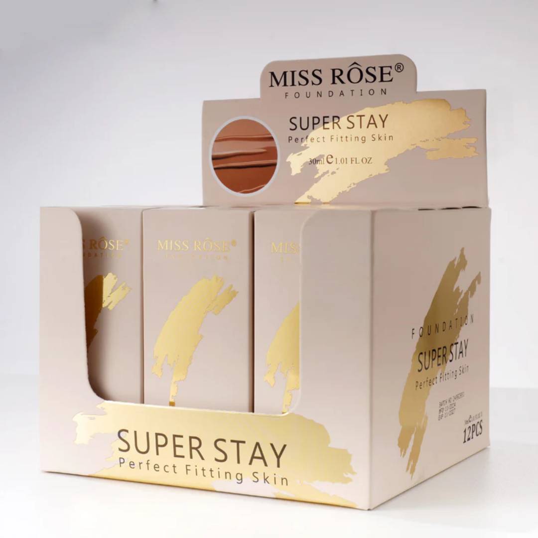 Miss Rose Super Stay Foundation Perfect Fitting Skin Shade Ivory 6
