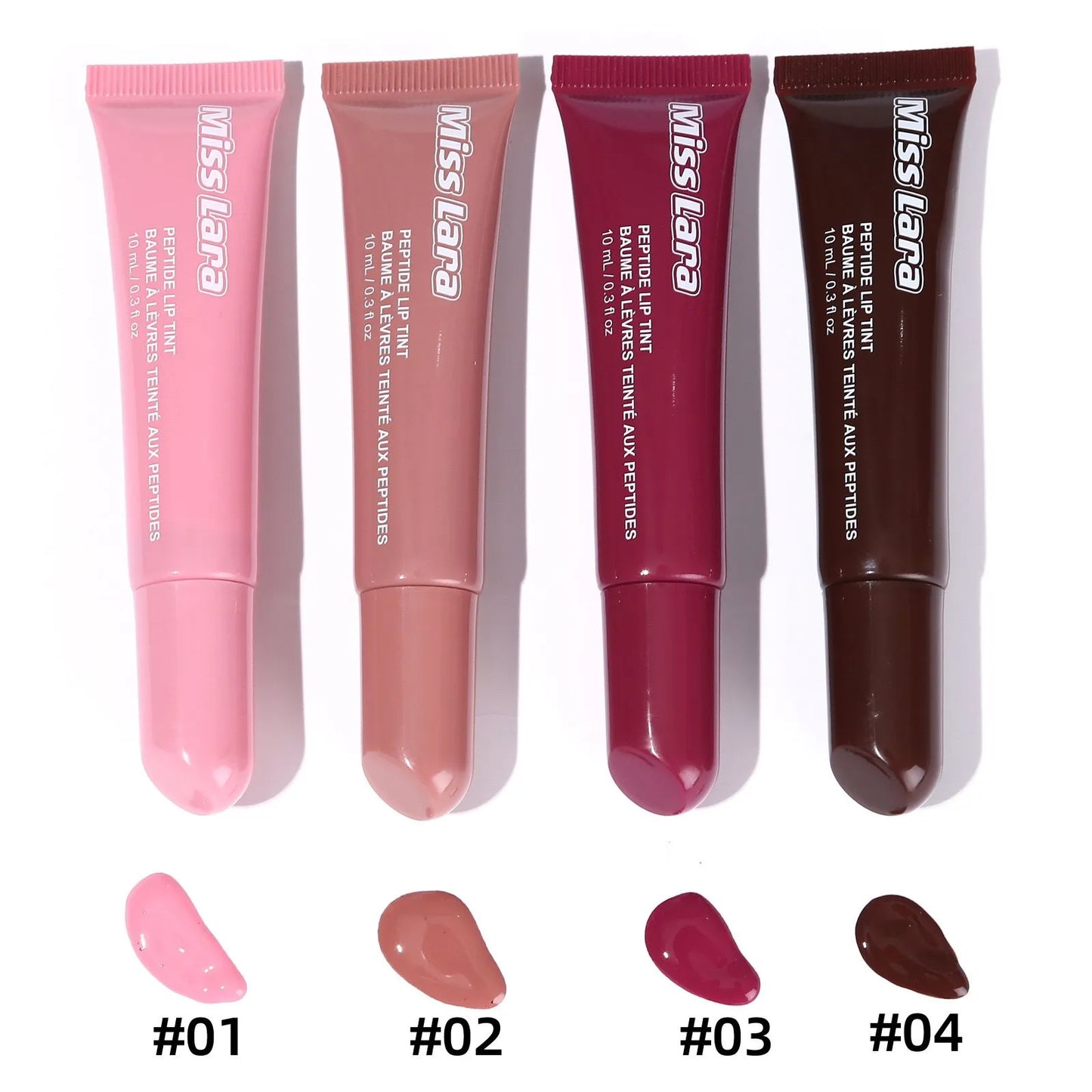 Miss Lara Peptide Lip Tint Plumping Gloss 4Pcs Set