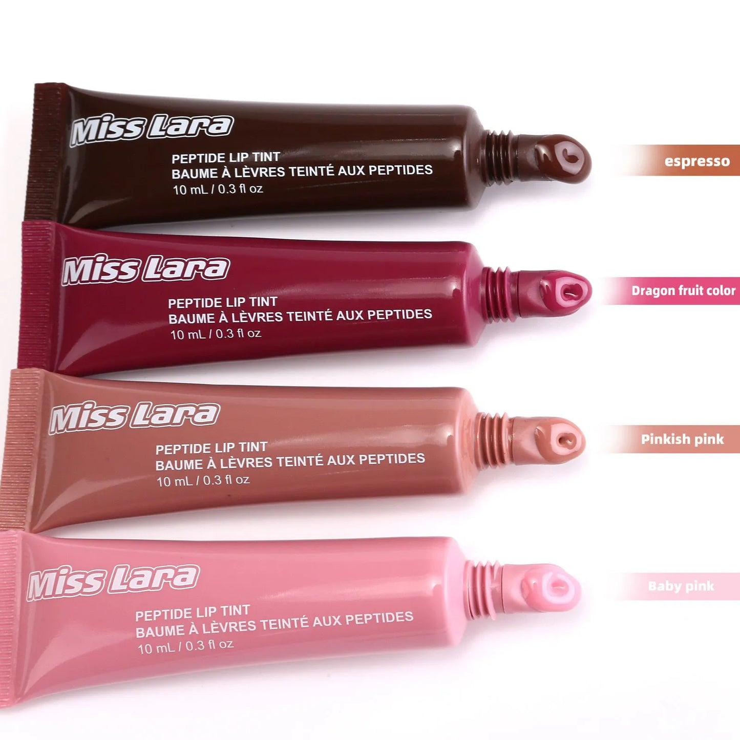 Miss Lara Peptide Lip Tint Plumping Gloss 4Pcs Set