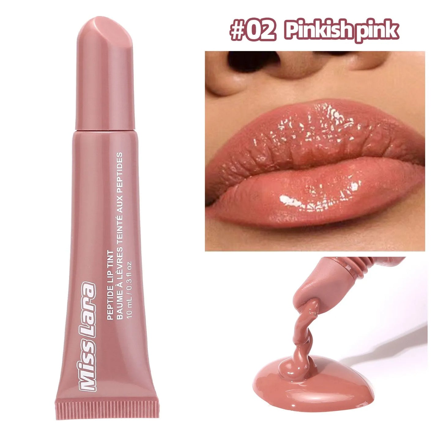 Miss Lara Peptide Lip Tint Plumping Gloss 4Pcs Set