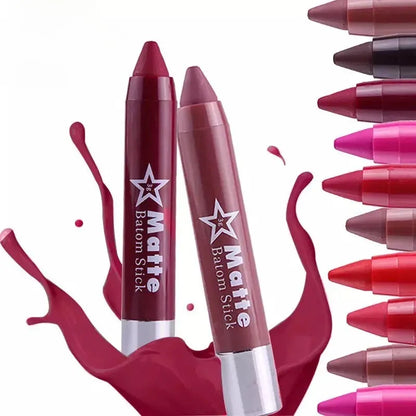 MISS ROSE Matte Lip Balm Crayon 6PcsSet