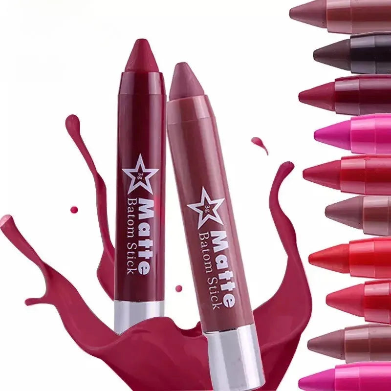 MISS ROSE Matte Lip Balm Crayon 6PcsSet
