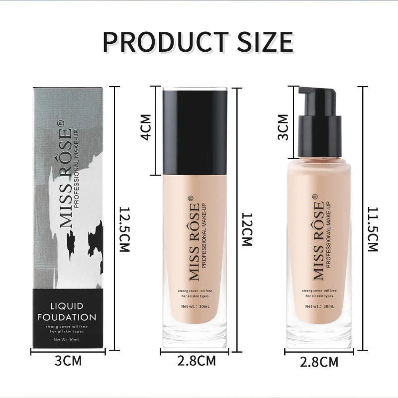 Miss Rose Oil Free Liquid Foundation Fair