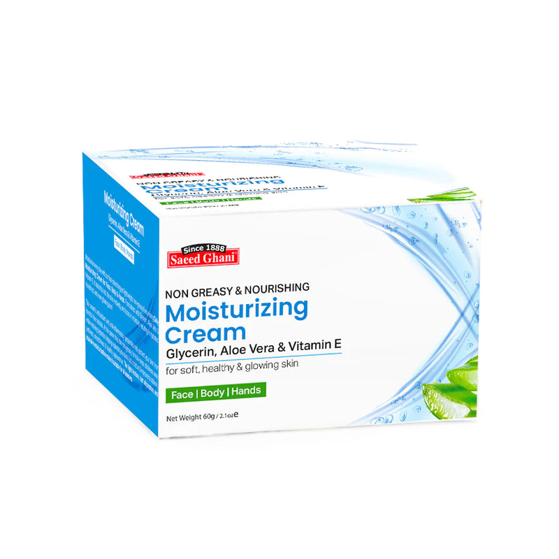 Saeed Ghani Non Greasy Moisturizing Cream with Aloe Vera, Glycerin & Vitamin E