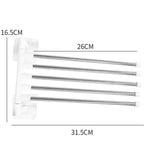 Multi Layer Hanging Folding Towel Rack Wall Hanging Rotary Towel Rack Aluminum Swing Arms Towel Rack