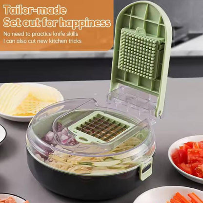 Multifunctional 13in1 Vegetable Chopper With Container Kitchen Gadget