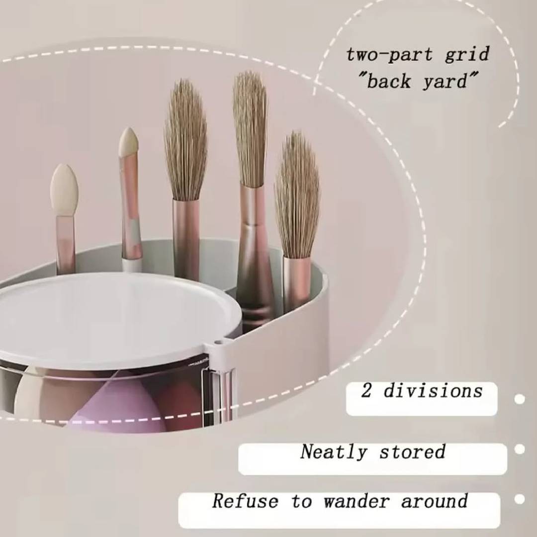 Multifunctional 2in1 3 Layer Rotating Cosmetic Storage Box Makeup Organizer