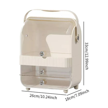 Multifunctional Acrylic Door Makeup Cosmetic Organizer Storage Box With Drawer