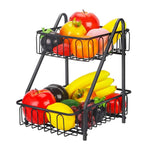 Multipurpose 2 Tier Counter Top Fruit Basket for Kitchen & Dining Table