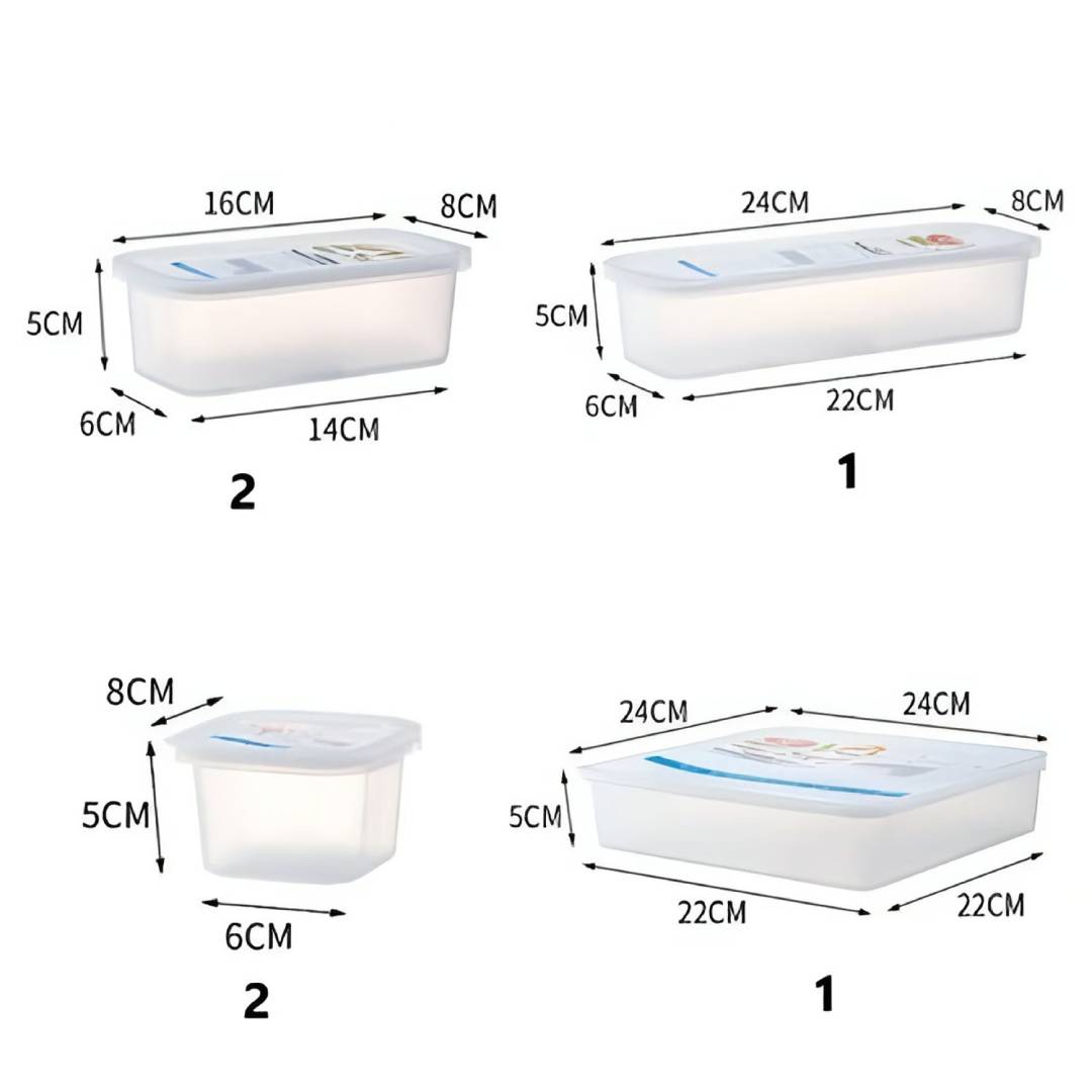 Multipurpose Food Storage Box Refrigerator box Food Storage Container 4Pcs Set